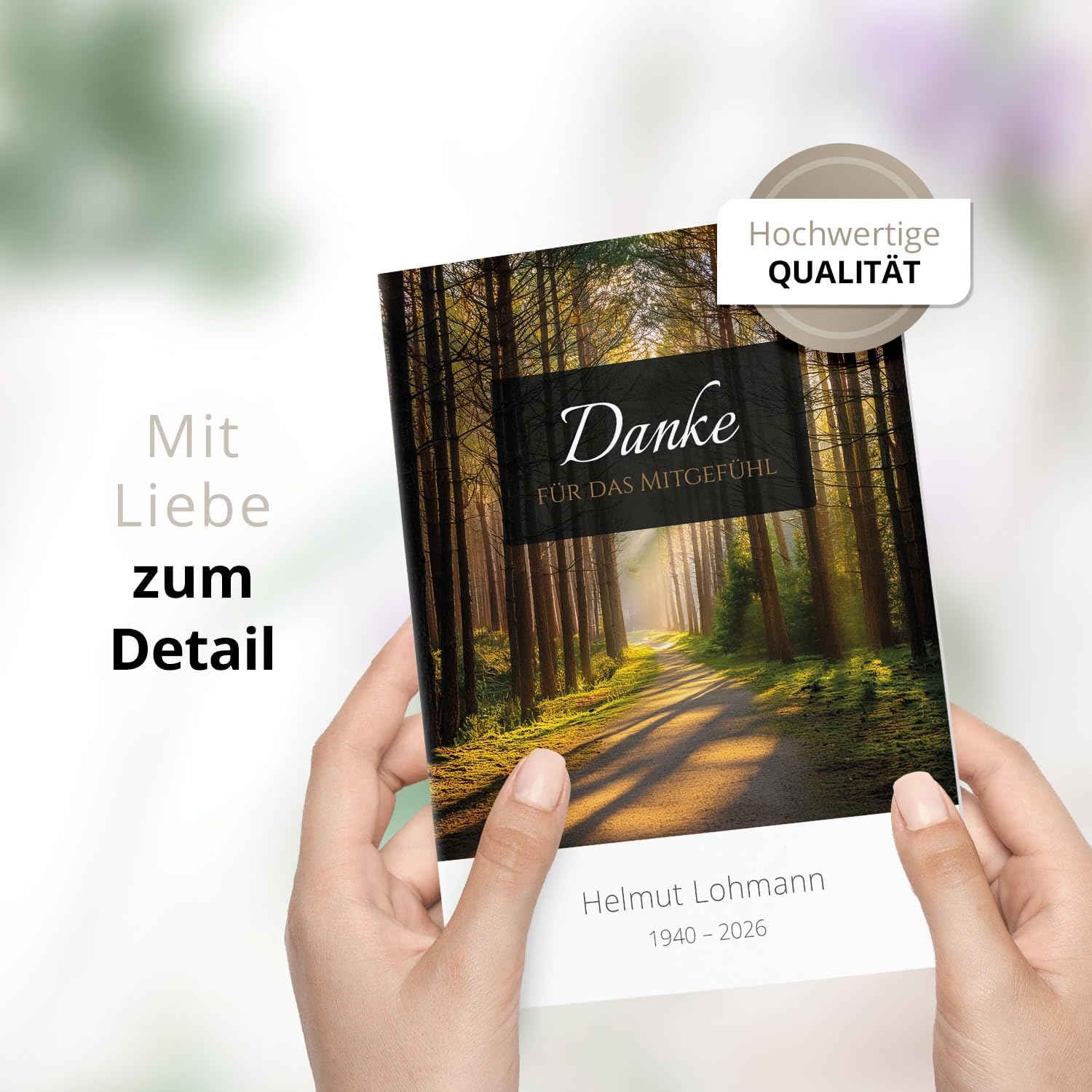 Einladungskarten Manufaktur Hamburg 10 PERSONALISIERTE Trauer Danksagungen Dankeskarten mit eigenem Text und Foto | Individuell anpassbare Trauerkarten mit Briefumschlägen | Karten Design 35
