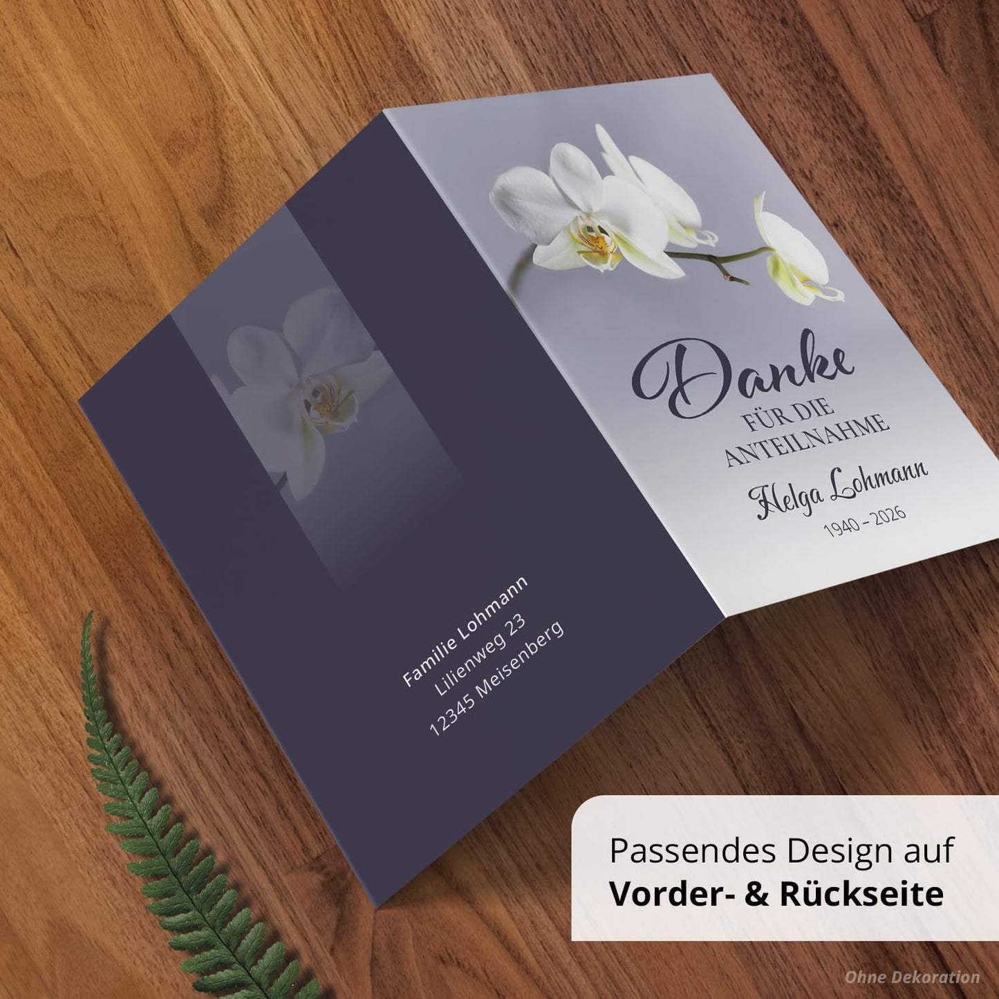 Einladungskarten Manufaktur Hamburg 10 PERSONALISIERTE Trauer Danksagungen Dankeskarten mit eigenem Text und Foto | Individuell anpassbare Trauerkarten mit Briefumschlägen | Karten Design 24