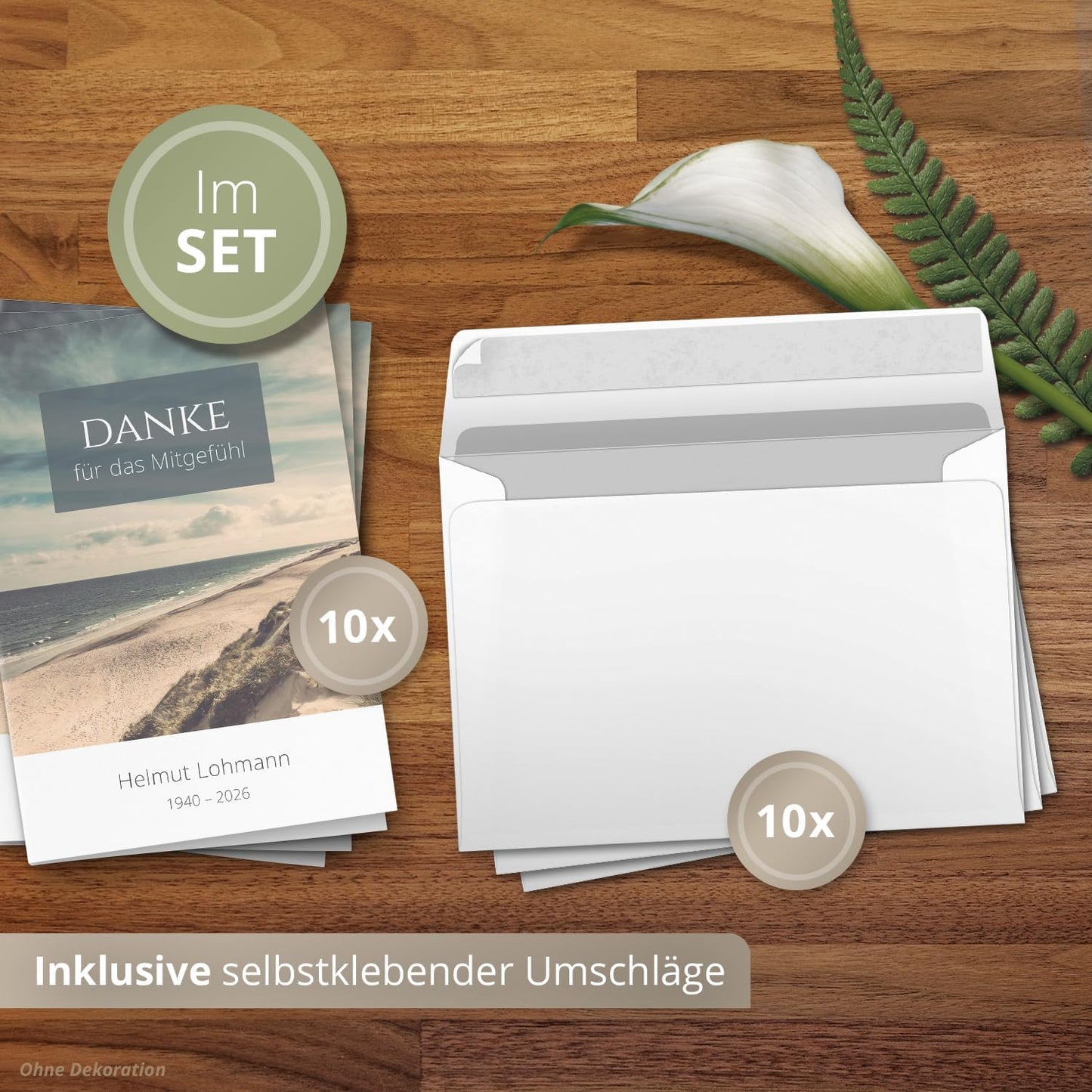 Einladungskarten Manufaktur Hamburg 10 PERSONALISIERTE Trauer Danksagungen Dankeskarten mit eigenem Text und Foto | Individuell anpassbare Trauerkarten mit Briefumschlägen | Karten Design 38