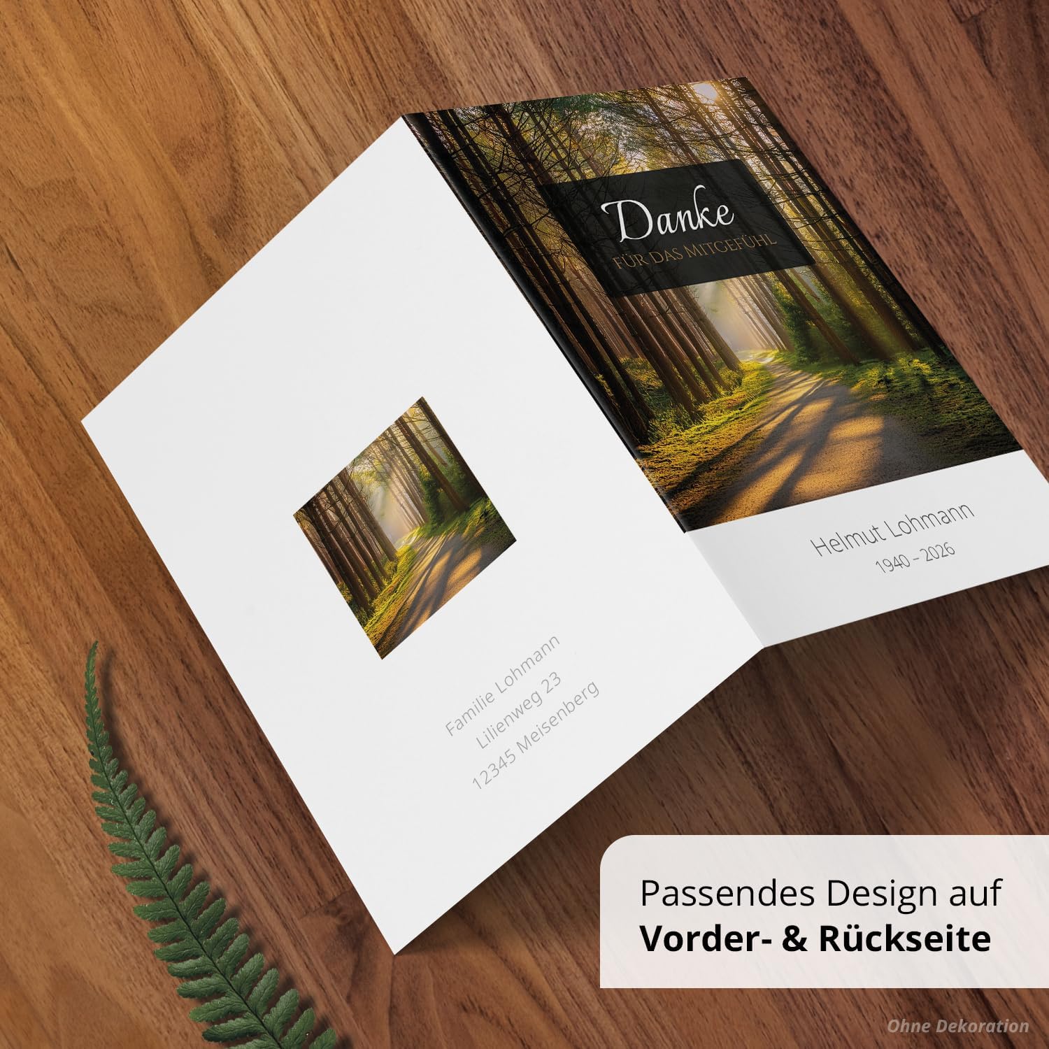 Einladungskarten Manufaktur Hamburg 10 PERSONALISIERTE Trauer Danksagungen Dankeskarten mit eigenem Text und Foto | Individuell anpassbare Trauerkarten mit Briefumschlägen | Karten Design 35