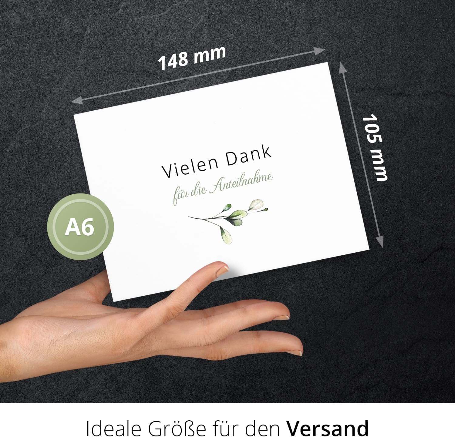 8 Trauer Danksagungskarten ausfüllbar mit Umschlag - Danke Trauerkarten Postkarten nach Beerdigung zum Ausfüllen mit Text Vielen Dank für Anteilnahme