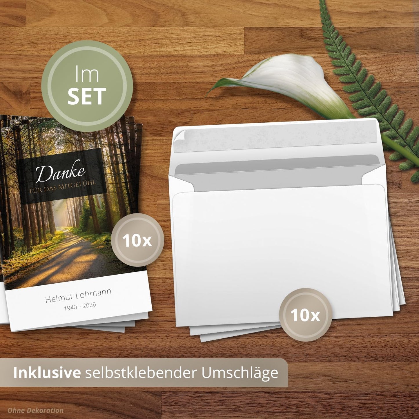 Einladungskarten Manufaktur Hamburg 10 PERSONALISIERTE Trauer Danksagungen Dankeskarten mit eigenem Text und Foto | Individuell anpassbare Trauerkarten mit Briefumschlägen | Karten Design 35