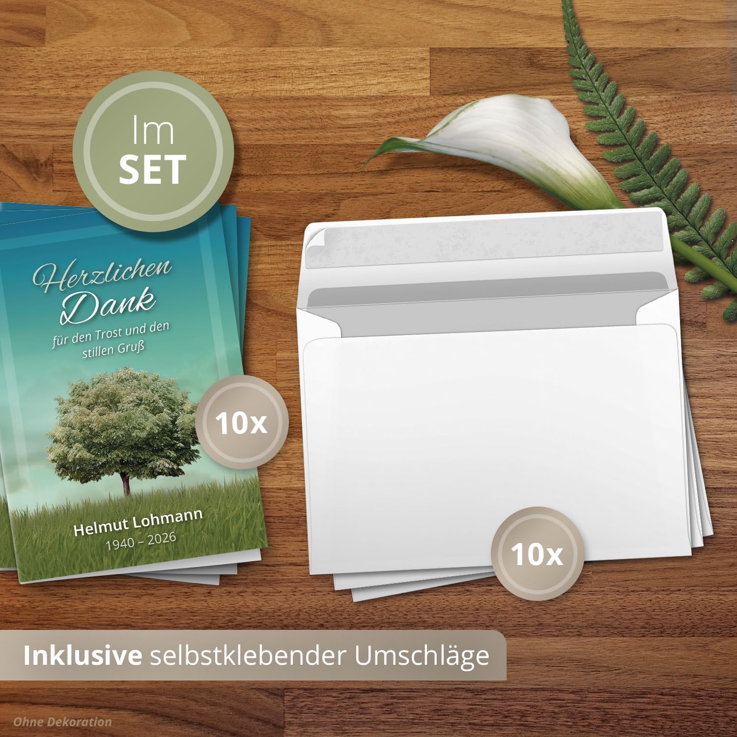 Einladungskarten Manufaktur Hamburg 10 PERSONALISIERTE Trauer Danksagungen Dankeskarten mit eigenem Text und Foto | Individuell anpassbare Trauerkarten mit Briefumschlägen | Karten Design 28